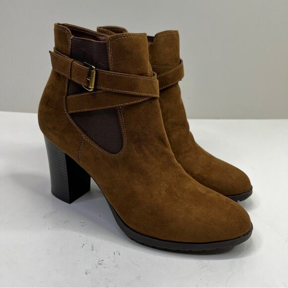 Style & Co Laleen buckled dress boots brown - 11 - Picture 2 of 13